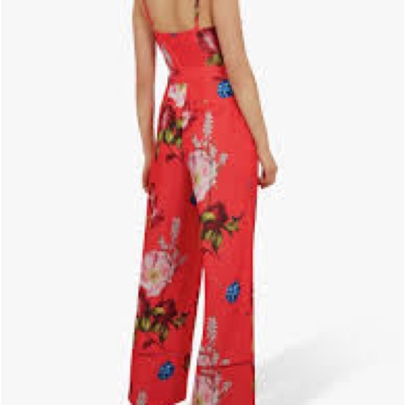 Ted Baker Floral Print V-Neck Jumpsuit w/ Tags - Picture 5 of 10